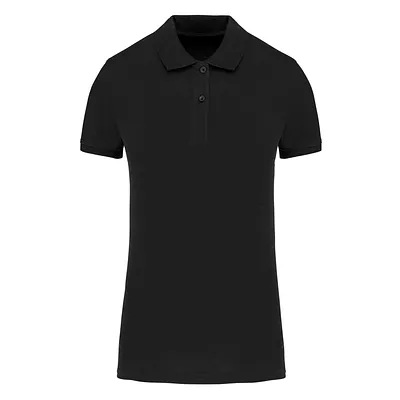 Polo Negro Piqué Mujer