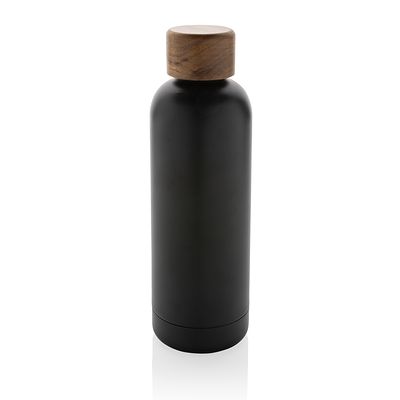 RCS certified recycled stainless steel Wood bottle