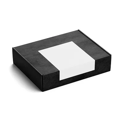 Mailer box kraft con etiqueta con tu diseño.