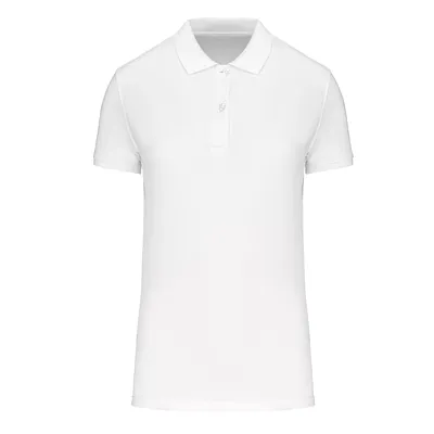Polo Blanco Piqué Mujer