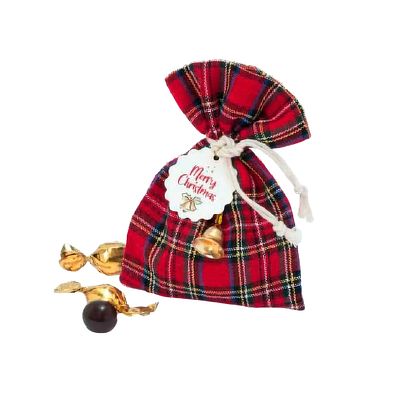 Canvas bag with 3 Christmas chocolates