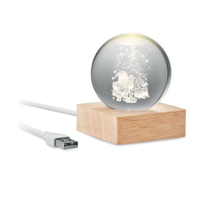Bola de vidrio LED navideña