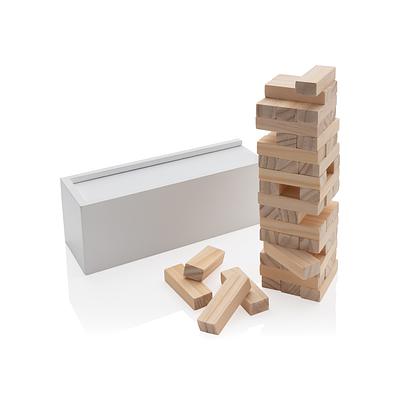 Juego de apilamiento de fichas de madera