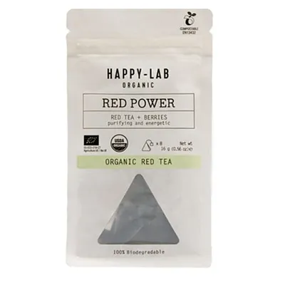 Red Power Compostable Bag 8 pyramids