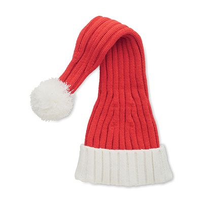 Long knitted Christmas hat