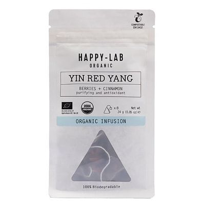 Yin Red Yang Compostable Bag 8 Pyramids