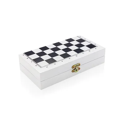 Deluxe 3 in 1 board game in wooden box