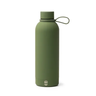 Botella 500ml pared simple con agarre Verde forest