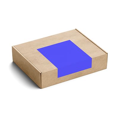 Boîte mailer kraft avec étiquette avec votre design.