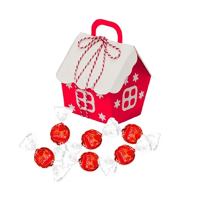 Christmas cardboard box with 6 Lindt chocolates